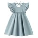 thumbnail image 1 of Vestido LYXIOF para niña pequeña, algodón y lino, con volantes, 130 cm, 1 of 6