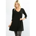 thumbnail image 1 of JED FASHION Women's Soft Fabric Flared Extra Long Tunic Top with Pockets, 1 of 1