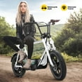thumbnail image 3 of Caroma Peak 1200W Electric Scooters with Seat for Adults, 16" Fat Tire for All-Terrain, 30Miles Max Range, 20mph Top Speed, Commuter Ebike for Adults&Teens, Motorcycle Style, 3 of 9