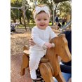 thumbnail image 5 of RUINIXCW Newborn Baby Girl Hospital Going Home Outfit Footed Romper Infant Girl Spring Fall Winter Clothes Zip Ruffle Long Sleeve Footie Jumpsuit Bow, 5 of 10
