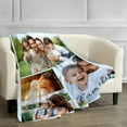 thumbnail image 4 of Friend Blanket-Personalised Photo Blanket, Custom Flannel Fleece Blanket, Customized Picture Gifts for ie on Christmas Birthday, Year, Thanksgiving Day (Collage-1, 32 in x 48 in), 4 of 6