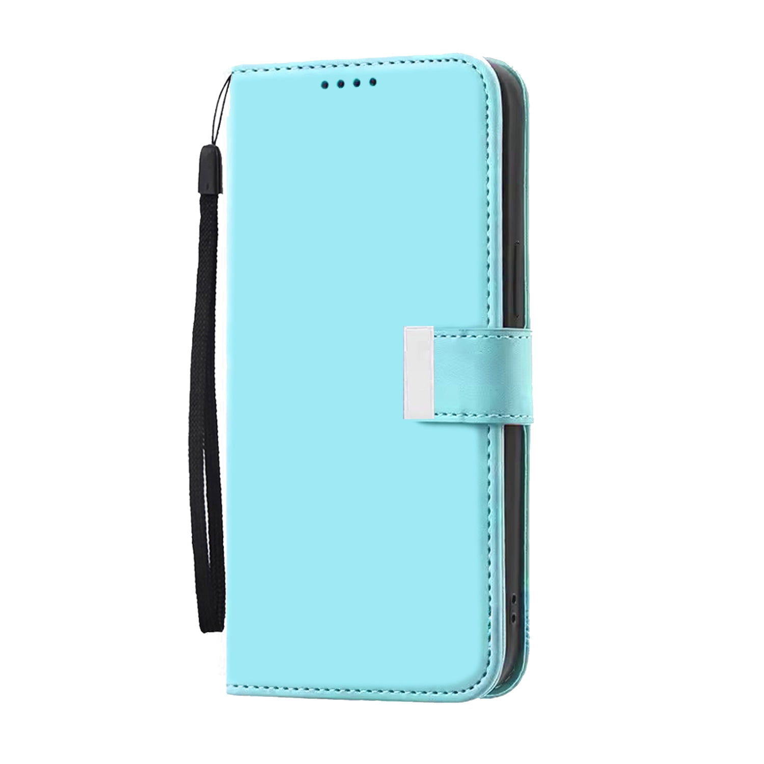 Stylish Leather Wristlet Wallet Case for iPhone 17 Pro Max - Teal