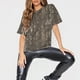 thumbnail image 5 of Women's Fashion O Neck Short Sleeve Workwear With Pockets Printed Tops Summer Tops For Women, 5 of 5