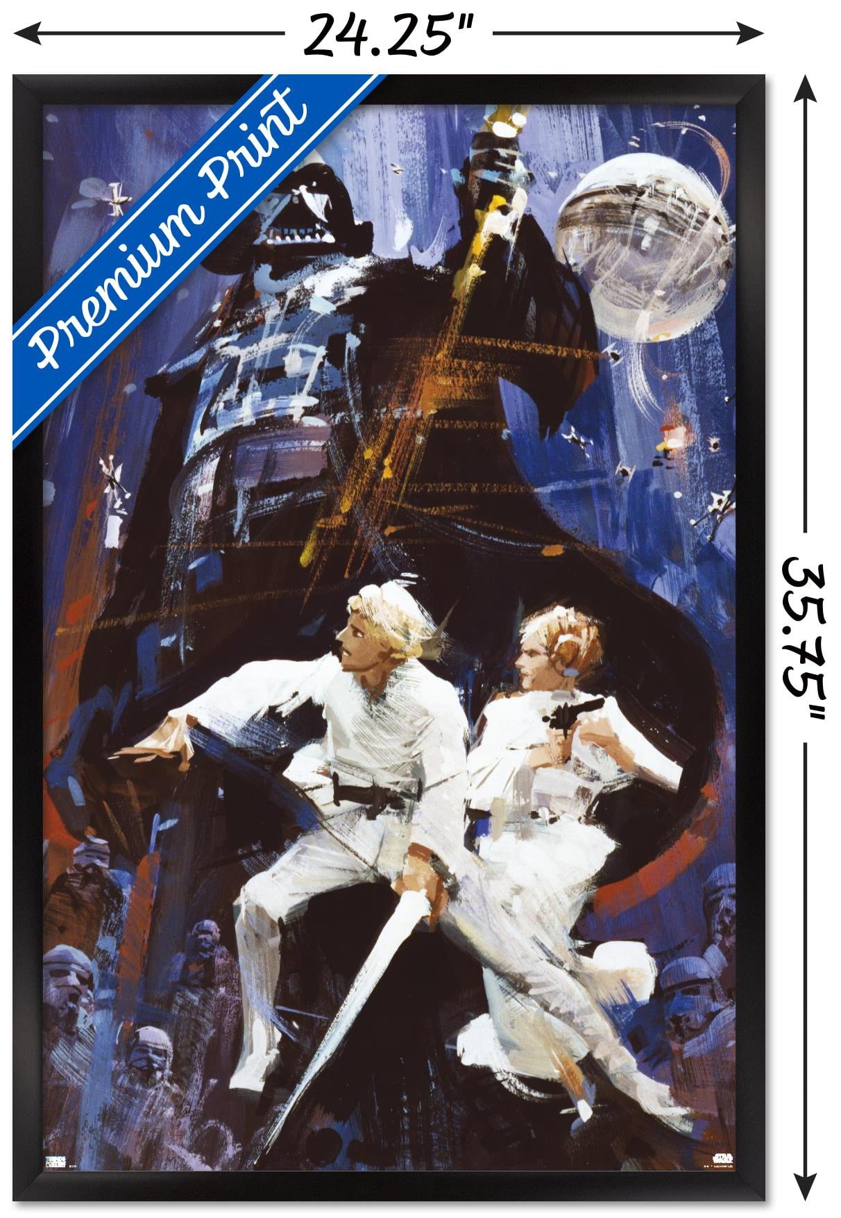 Star Wars: A New Hope - Illustrated One Sheet Wall Poster, 22.375" x 34" Framed