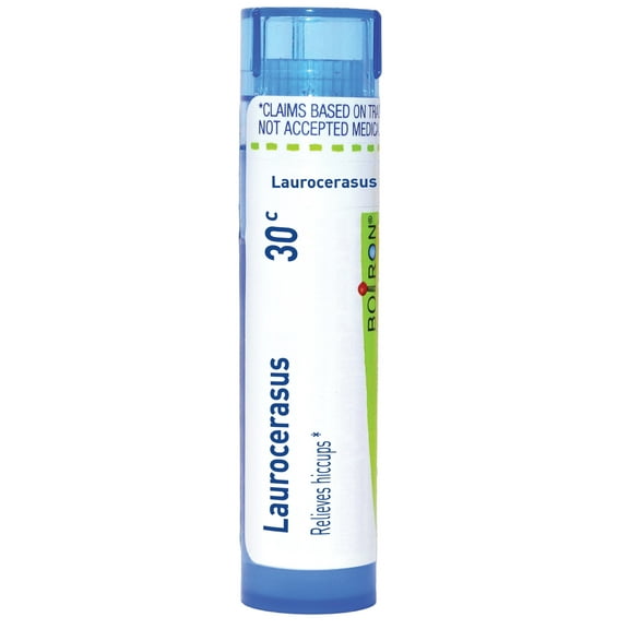 Boiron Laurocerasus 30C, Homeopathic Medicine for Hiccups, 80 Pellets