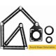 thumbnail image 4 of Multi-Angle Measuring Ruler with Positioning Hole, 6-Sided Aluminum Alloy Folding Ruler,Template Measuring Tool,Black, 4 of 5