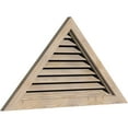 thumbnail image 2 of 64"W x 24"H Triangle Gable Vent (79"W x 29 5/8"H Frame Size) 9/12 Pitch: Unfinished, Functional, Smooth Pine Gable Vent w/ Brick Mould Face Frame, 2 of 12