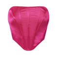 thumbnail image 4 of Xijirk Tank Tops Lace Bustier Corset Tube Top Off Shoulder Clubwear Sleeveless Tank for Party Camisole Tops for Women,RD2,L, 4 of 5