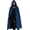 Blue, variant on VZQI Renaissance Hooded Cloak Hobbit Halloween Medieval Costume Adult Cosplay Short Cape for Men and Women