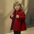 thumbnail image 2 of Mercatoo Kids Baby Girls Coat Jacket Warm Jacket Winter Simple 𝐁reasted Trench Coat Outwear Wool Blend Coat for 1T to 6T, 2 of 6