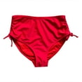 thumbnail image 2 of Conairie Bikini Bottoms For Womens Tummy Control High Waisted Bathing Suit Comfortable Ruched Scrunch Swim Bottom Red XXL, 2 of 4