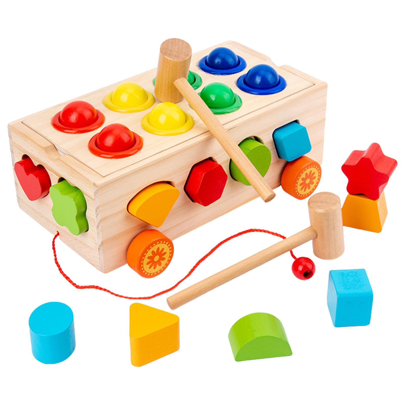 Balanced Wooden Shape Sorter Geometric Block Board Shape Recognition Toy Kids 