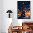 thumbnail image 5 of Hudo Pet 8X12 Unframed Starry Night Van Gogh Inspired Harrier Dog Wall Art, Animal Pet Family Oil Painting Art Print Dog Poster Wall Decor, 5 of 5