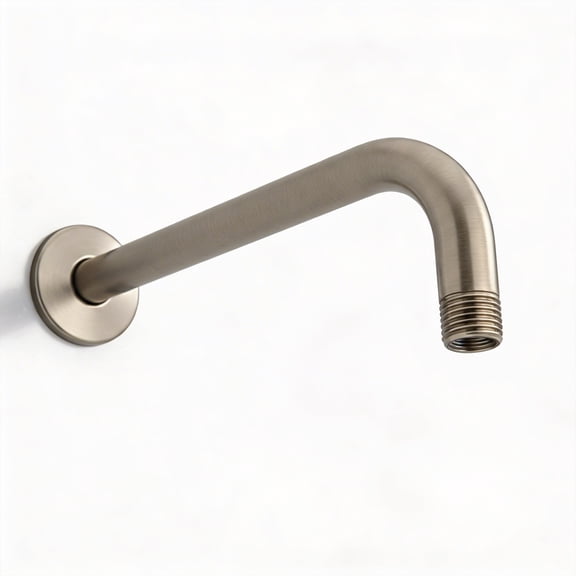 16 Inch Shower Arm 90 Degree Stainless Steel Rain Shower Head Extension Arm with Flange, Nickel Finish