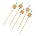 thumbnail image 5 of Restaurantware-3.5 Inch Cocktail Skewers, 1000 Cat Design Cat Toothpicks - Pointed, Sturdy, Orange Bamboo Cat Cupcake Toppers, Disposable, For Fruits, Desserts, Or Sandwiches, 5 of 9