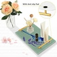 thumbnail image 4 of Ryvnso Bird Lavender Flower Bathroom Tray Vanity Countertop Trays Acrylic Organizer, 4 of 7