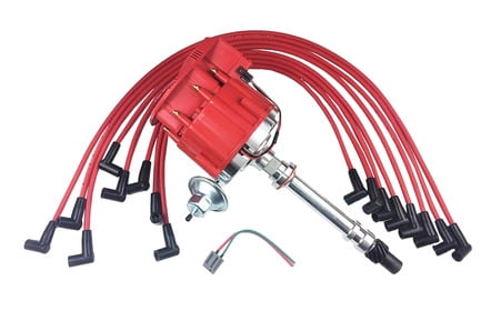 CHEVY 305-327-350 Pro Series Small HEI Distributor,Coil,Plug Wires under Exhaust 