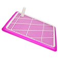thumbnail image 2 of lionlar Dog Potty Toilet with Removable Post Reusable Portable Dogs Urinal Grid Tray for Pink, 2 of 9