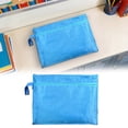 thumbnail image 3 of Double Layer Fabric Zipper File Bag With Handle, Portable Document And Stationery Organizer For Study, Multi Purpose Travel Pouch And Pencil Case (Light Blue), 3 of 9