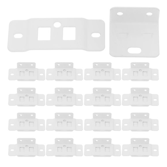 AURARMLET 20Pcs White Furniture Corner Brackets Wood Angle Braces for Shelf Support and Secure Assembly