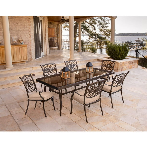 Hanover Outdoor Traditions 7-Piece Dining Set with with 42