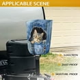 thumbnail image 3 of Yuyamidu Cat RV Electric Trailer Jack Cover Waterproof Tongue Cover for RV/Camper/Travel Trailer/Plug Protector Cowboy Electric Tongue Protector with Tight Belt, Blue, 3 of 7