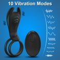 thumbnail image 2 of XBONP Rechargeable Silicone Vibrating Ring Massager Couples Black, 2 of 5