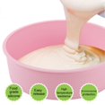 thumbnail image 3 of 8Inch Round Silicone Non-stick Cake Pan Bread Baking For Kitchen I5W1 V6M4~ N2K9, 3 of 9