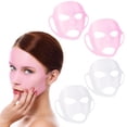 thumbnail image 1 of Ideal Swan Paquete de 4 máscaras antiarrugas de silicona reutilizables, soporte de silicona para máscaras de hojas, cubierta de máscara facial hidratante, 1 of 5
