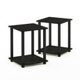 Furinno Simplistic End Table, Set of Two, Espresso/Black