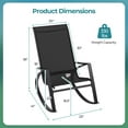 thumbnail image 3 of Gymax 4 PCS Patio Rocking Chairs w/ Ergonomic Backrest Seat Safe Stoppers for Backyard, 3 of 9