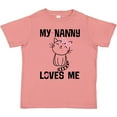 thumbnail image 3 of Inktastic My Nanny Loves Me Girl Grandchild Girls Toddler T-Shirt, 3 of 5