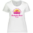 thumbnail image 3 of Inktastic Summer Enjoy the Sunshine Huntington Beach California Pink Women's Plus Size T-Shirt, 3 of 5