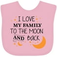 thumbnail image 3 of Inktastic I Love My Family to the Moon and Back Boys or Girls Baby Bib, 3 of 4