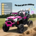 thumbnail image 5 of Xuanlur 24V Ride On Toys for Big Kids, Electric Off-Road UTV Truck with Remote Control, Kids Ride on Cars for Boys Girls, LED, Power Display, Efficiency Battery, 4X100 Motors, Music, Pink, 5 of 8