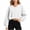 White, variant on Cropped Hoodie for Womens Casual Crewneck Sweatshirts Workout Long Sleeve Drawstring Hooded College Teen Preppy Crop Tops Clothes 2026