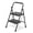 Black, variant on Beddle 2 Step Ladder, Portable Folding Step Stool Heavy Duty, Anti-Slip, Lightweight