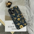 thumbnail image 7 of Punmada Compatible with iPhone 16 Pro Glossy Case For Girl Boy Full Body Protective Hard Shell Esthetics Pattern Vintage Yellow Bee Floral, 7 of 7