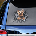 thumbnail image 2 of Lotusprinthandmade Yorkshire Terrier Crack Transparent Vinyl Decal 4 Sizes, 2 of 4