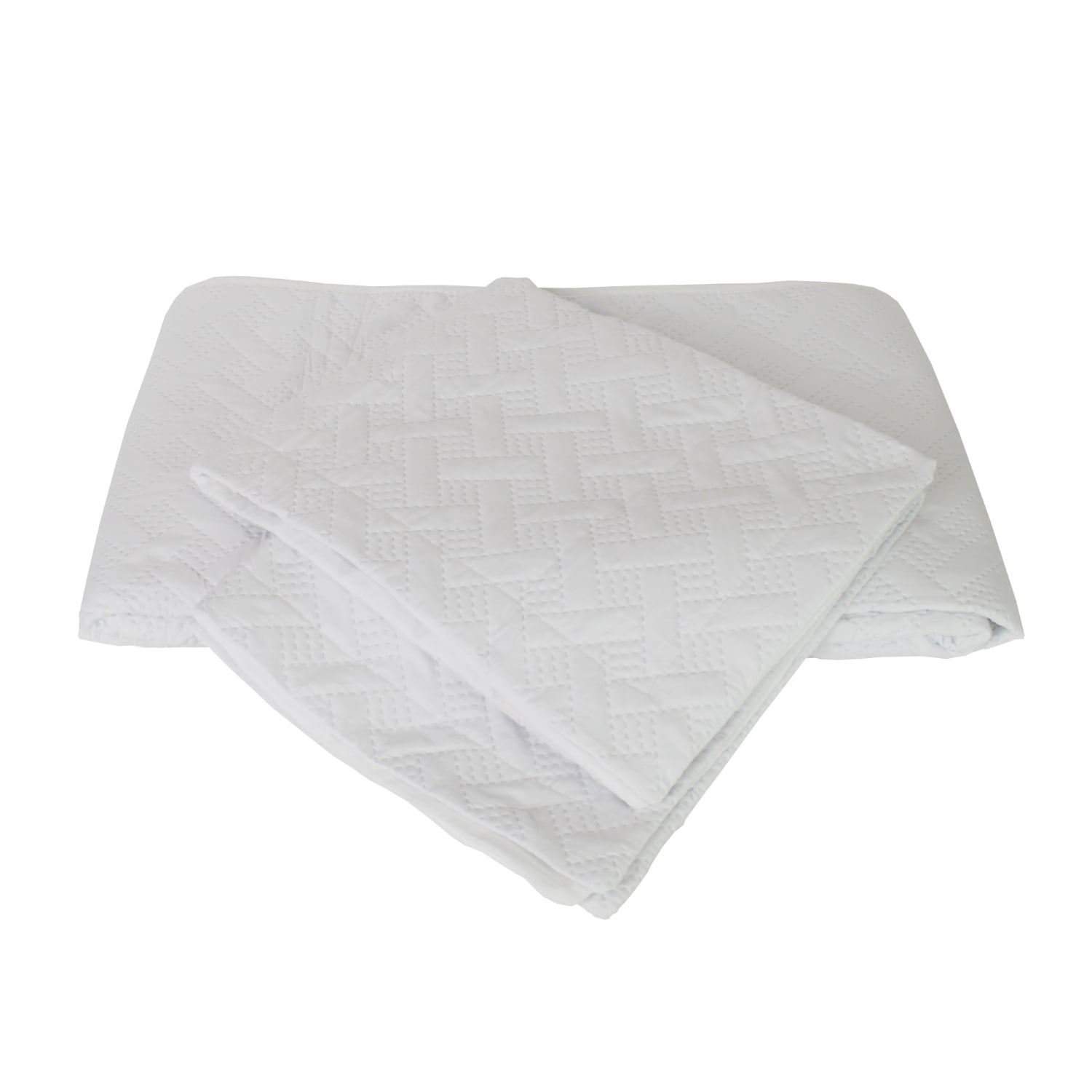 Reversible Quilt Bedspreads Coverlets Quilts Ultra Soft Lightweight Bedding Set, White, 3 Piece Queen