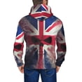 thumbnail image 5 of Men's Hoodies Hooded Casual Full Zip Sweatshirts 3D, Skull Face Union Jack Uk Flag, 5 of 5