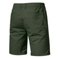 thumbnail image 3 of PEASKJP Men's Cargo Casual Shorts Summer Cotton Classic Relexed Fit Zip Twill Shorts Green M 30, 3 of 3