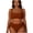 Brown, variant on Plus Size Swimsuit for Women Wrap Ruched Front Adjustable Side Strings Wide Strap Bathing Suit Two Piece Bikini Set, Brown XXL