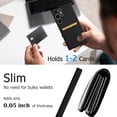 thumbnail image 4 of Samsung Galaxy S24 Ultra with Card Holder - Wallet Phone Case Galaxy S24 Ultra Hold 1-2 Cards for Women Men - Protective Soft Silicone Card Case for Samsung Galaxy S24 Ultra Black, 4 of 15