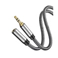 thumbnail image 1 of wonima44 Tan QY Audio Extension Cable 12Ft,Audio Auxiliary Stereo Extension Audio Cable 3.5mm Stereo Jack Male to Female for Phones, Headphones, Speakers, Tablets and More(12Ft/4M), 1 of 1