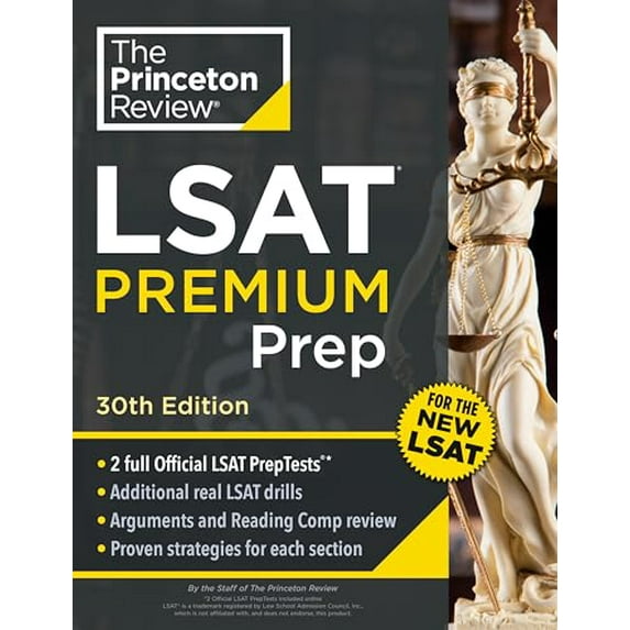 Pre-Owned Princeton Review LSAT Premium Prep: 2 Official LSAT PrepTests + Real LSAT Drills + Review for the New Exam (Graduate School Test Preparation) Paperback