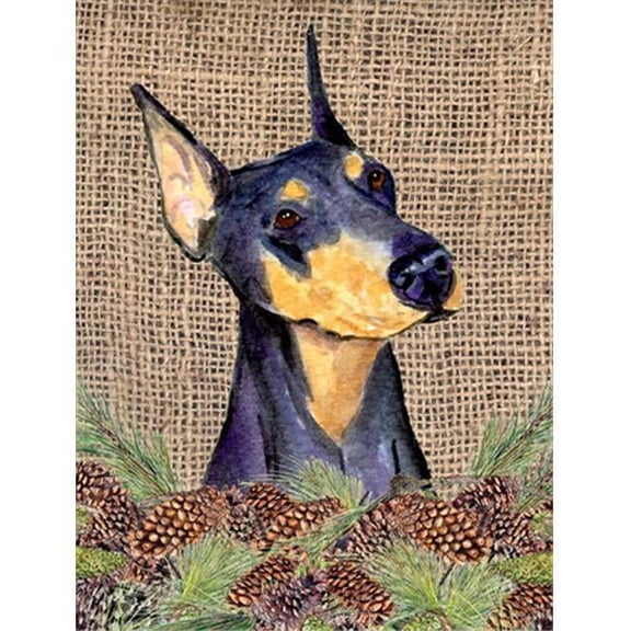 28 x 40 In. Doberman Flag Canvas, House Size