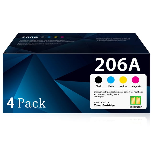 Paquete de 4 cartuchos de tóner MANDBOY 206A para HP Laserj Pro M283