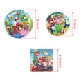 thumbnail image 3 of 60 PCS Mario Birthday Decorations Tableware Set, Mario Plates and Napkins Party Supplies Includes 40 PCS Paper Plates, 20 PCS Napkins, 3 of 3