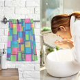 thumbnail image 7 of Yayeee 100% Cotton Hand Towels for Bathroom 16" x 28" Soft Absorbent Kitchen Towel, Colorful Geometric Pattern, 7 of 7
